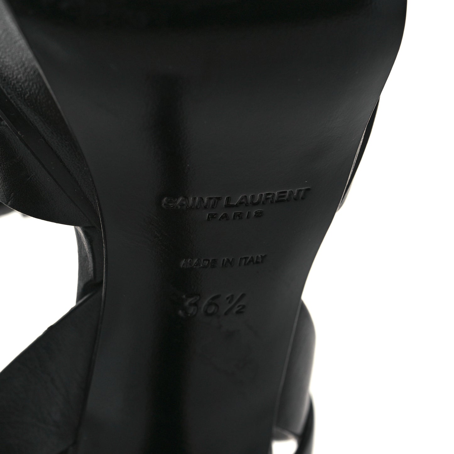 Calfskin Tribute 75 Platform Sandals 36.5 Black