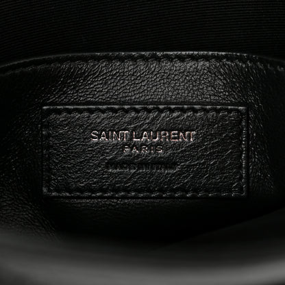 Saint Laurent Crinkled Calfskin Matelasse Monogram Baby Niki Chain Satchel Black 6 of 10