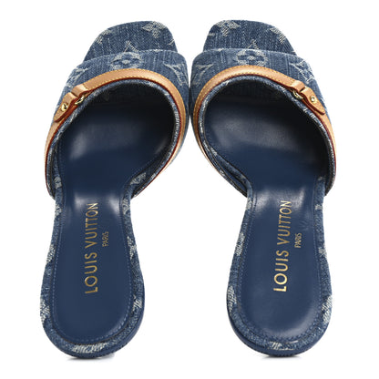 Louis Vuitton Denim Monogram Neo Revival Mules 38 2 of 9