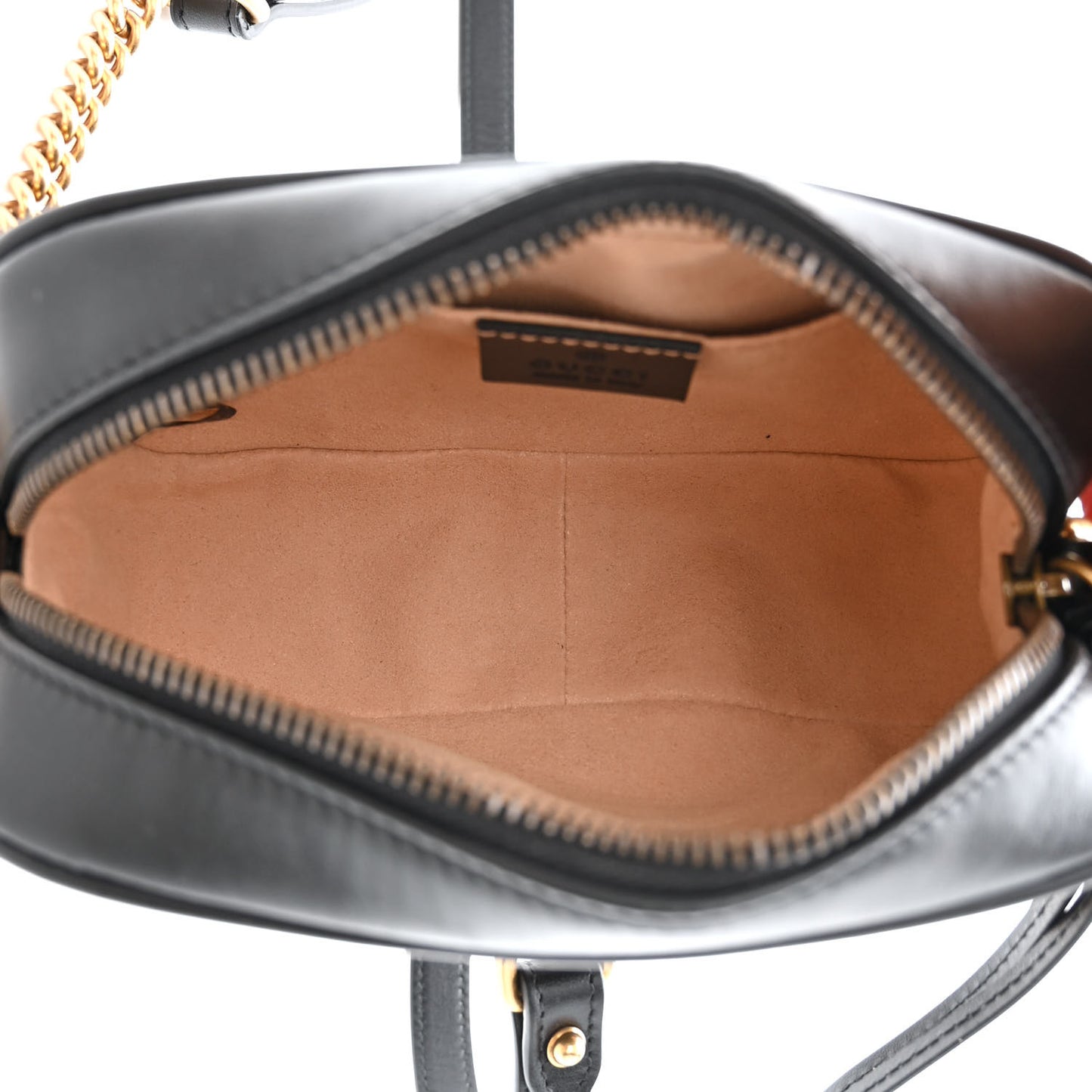 Calfskin Matelasse Mini GG Marmont Chain Shoulder Bag Black