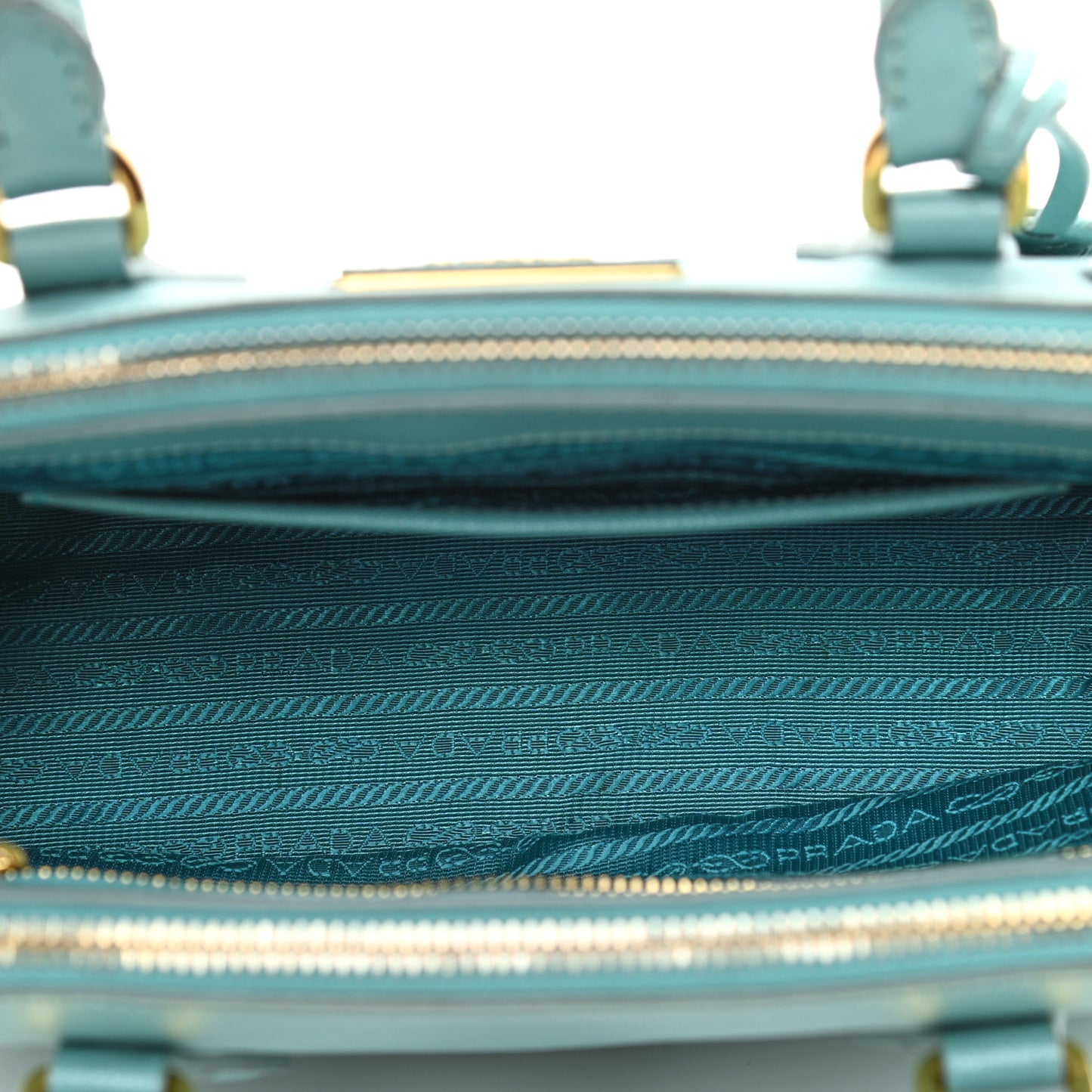 Saffiano Lux Mini Galleria Double Zip Tote Anice