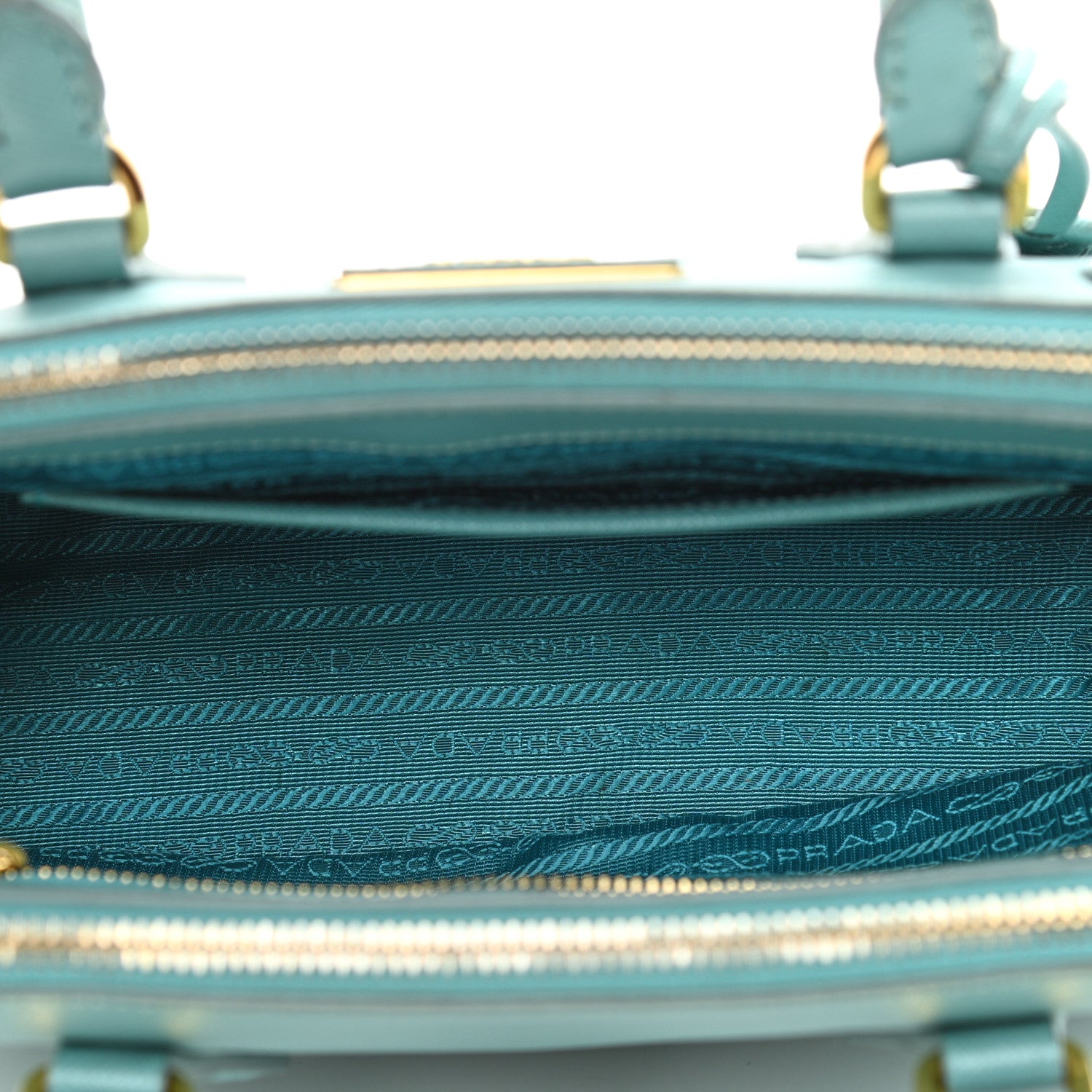 Prada Saffiano Lux Mini Galleria Double Zip Tote Anice 9 of 28