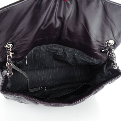 Chanel Lambskin In and Out Maxi Flap Purple 5 of 9