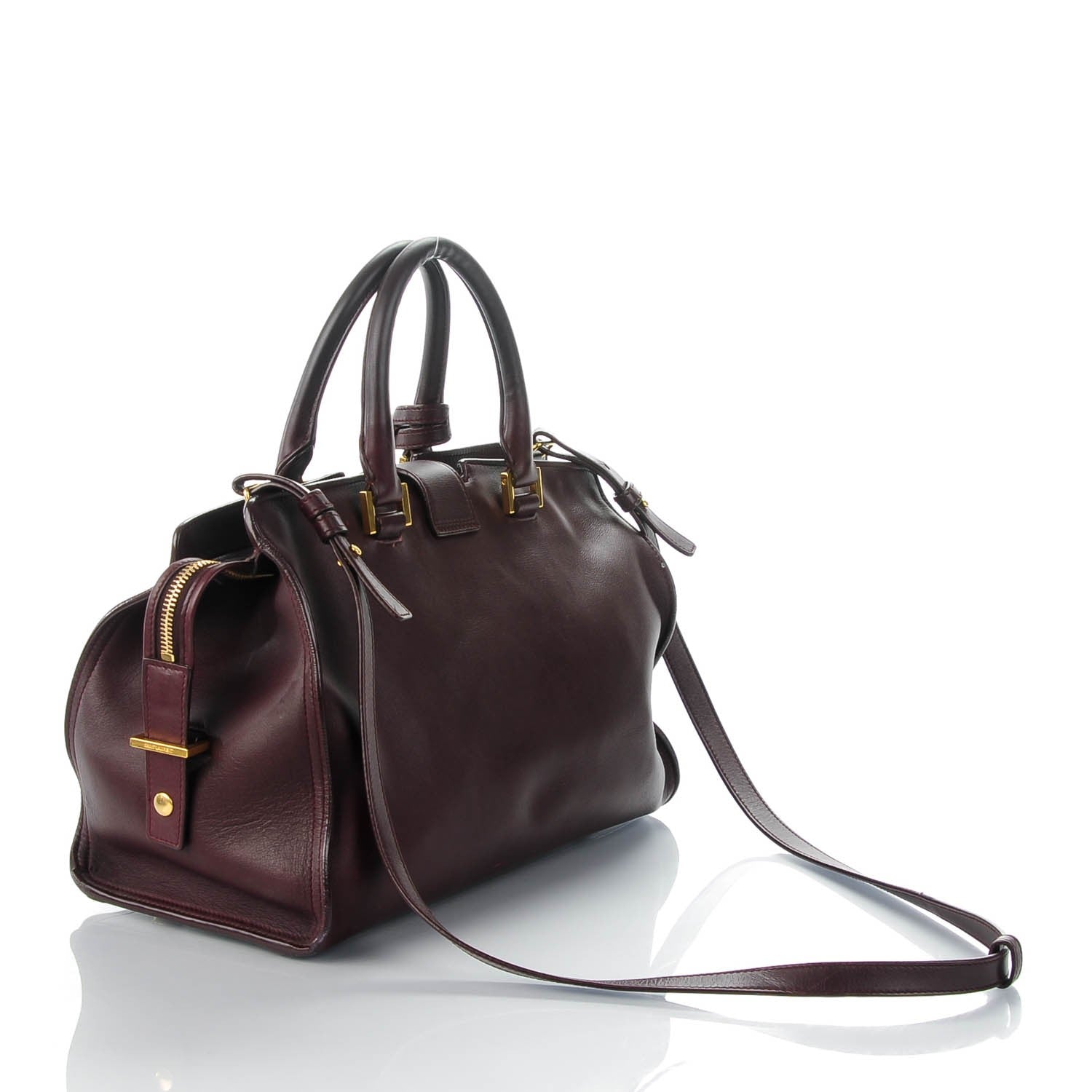 Saint Laurent Calfskin Small Classic Y Cabas Bordeaux 3 of 9