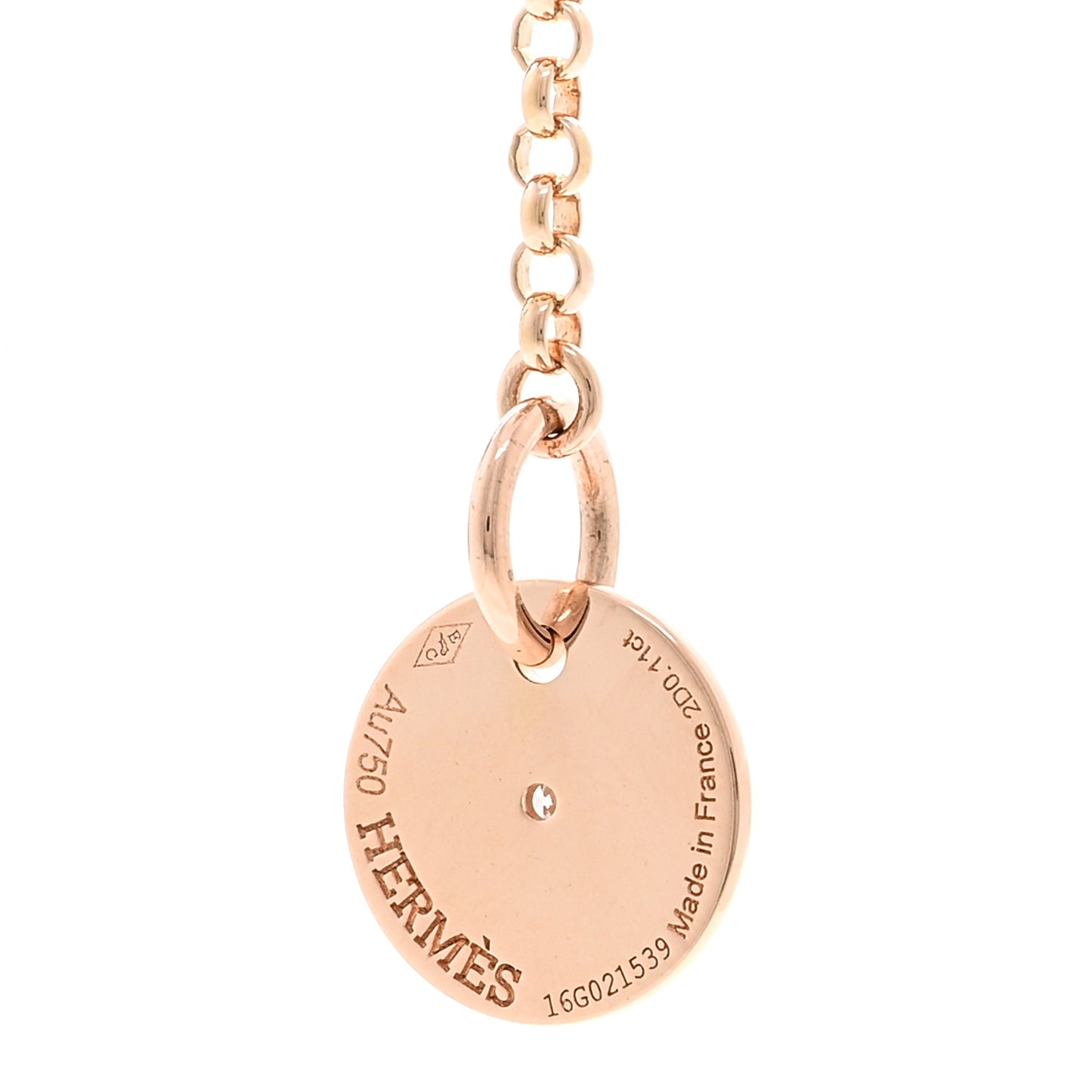 18K Rose Gold Diamond Gambade Necklace