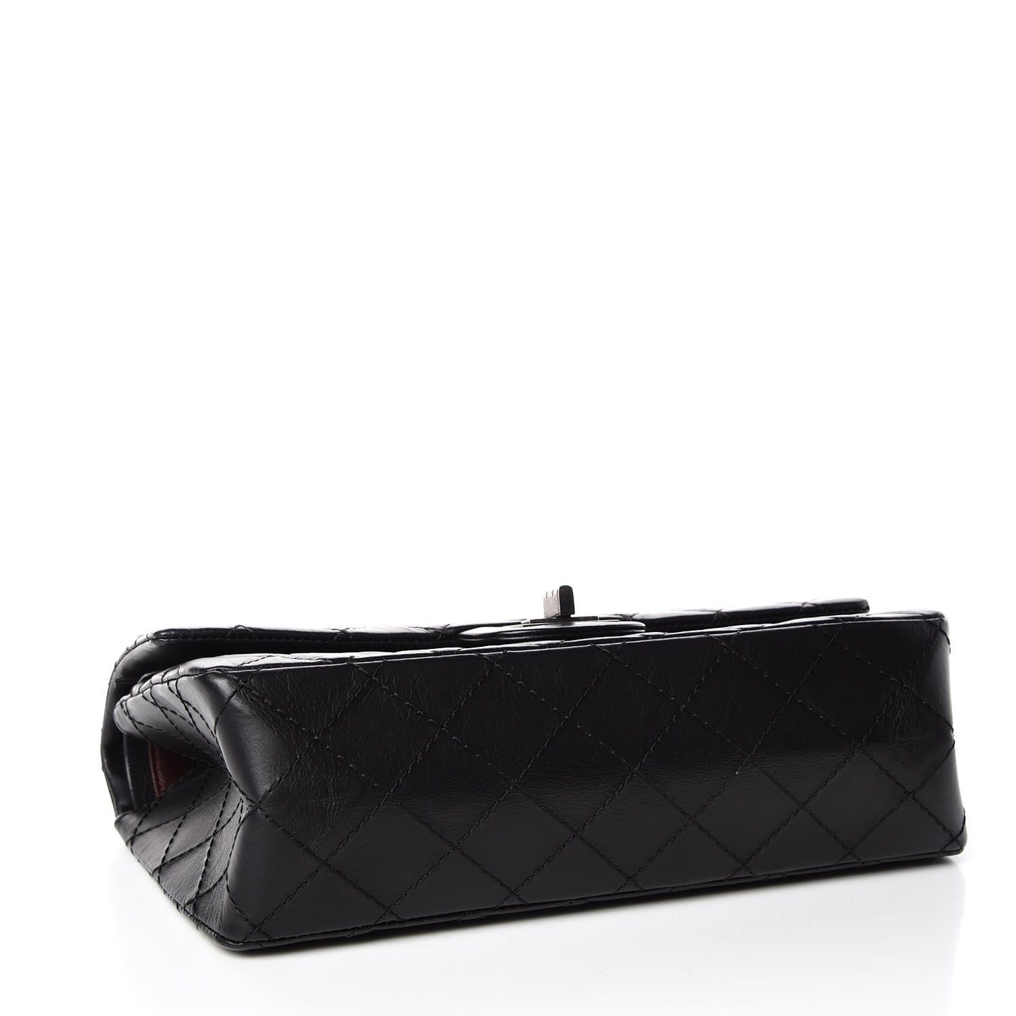Aged Calfskin Quilted 2.55 Reissue 225 Flap Black