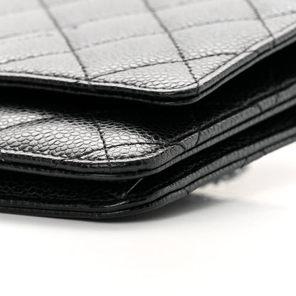 Chanel Caviar Quilted Wallet on Chain WOC Black 11 of 13