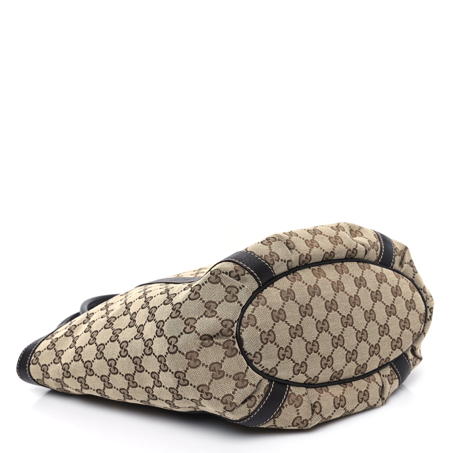 Monogram Medium D Gold Tote Bag Brown