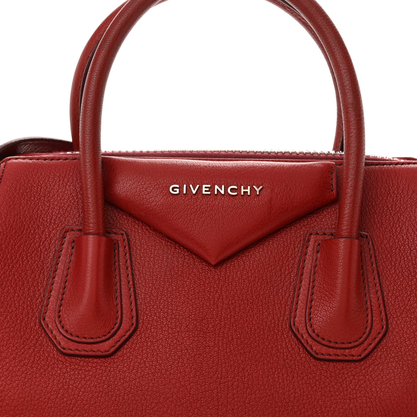 Sugar Goatskin Small Antigona Vermillon