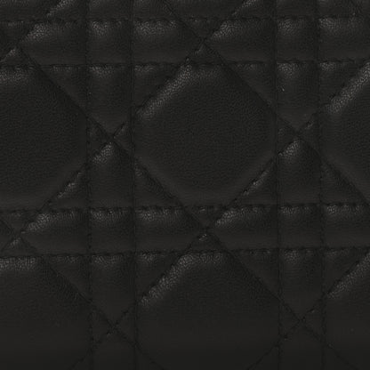 Christian Dior Lambskin Cannage Lady Dior Voyageur Wallet Black 8 of 11