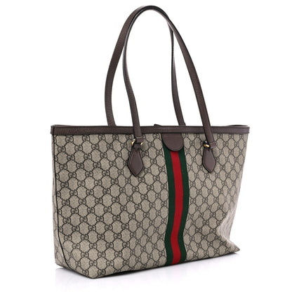 Gucci GG Supreme Monogram Medium Ophidia Shopping Tote Brown 3 of 14