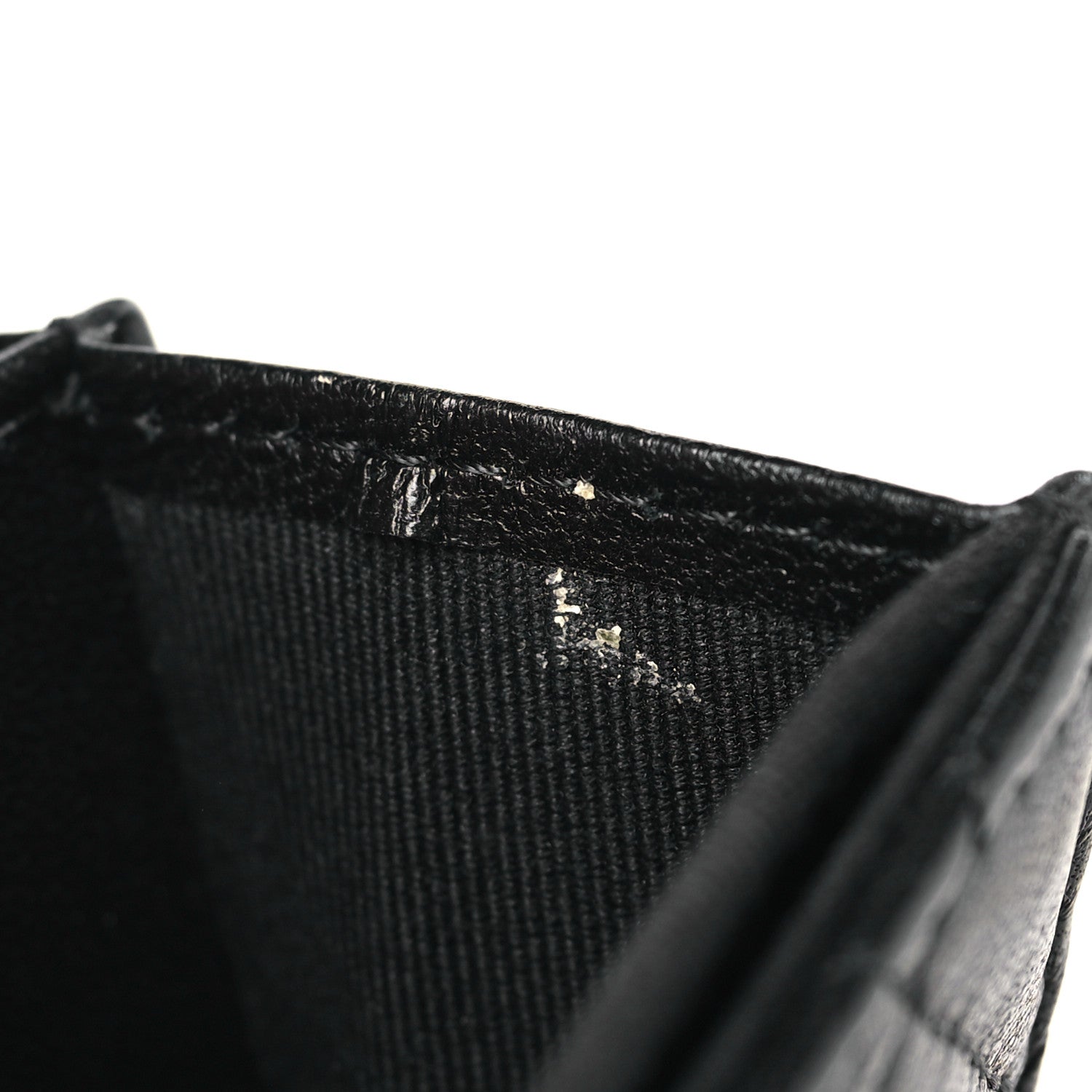 Chanel Lambskin Quilted Pearl Card Holder With Chain Black 10 of 10