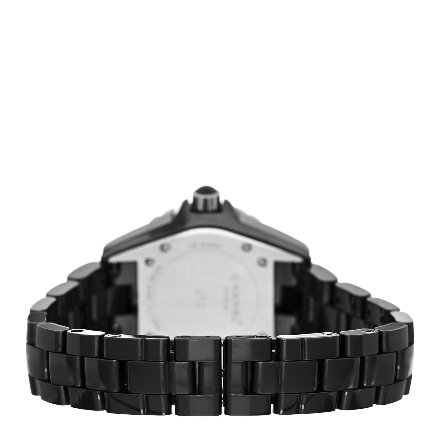 Stainless Steel Ceramic Diamond 33mm J12 Quartz Watch Black