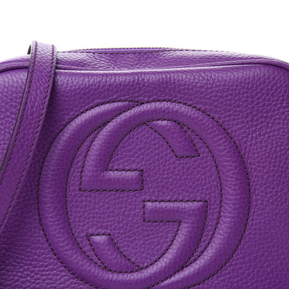 Gucci Pebbled Calfskin Small Soho Disco Bag Shine Purple 10 of 10