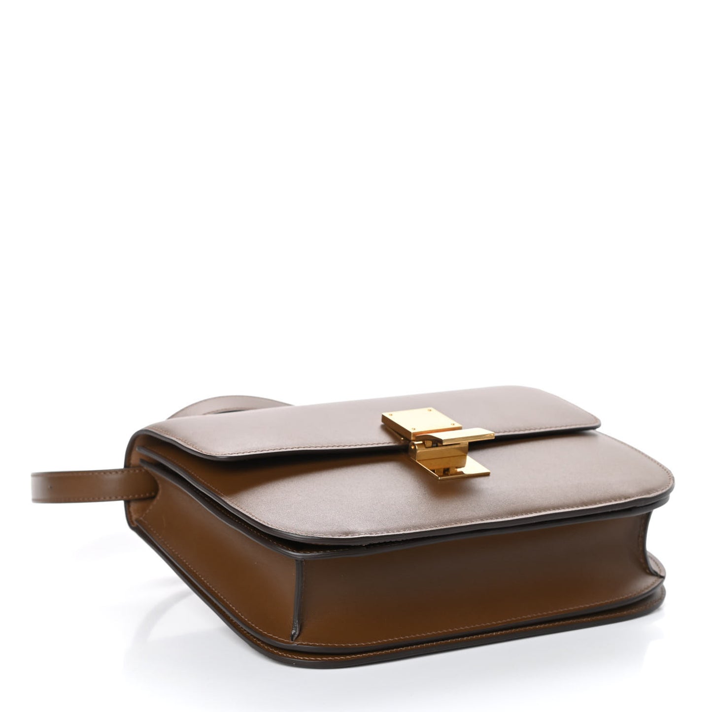Box Calfskin Medium Classic Box Flap Bag Camel