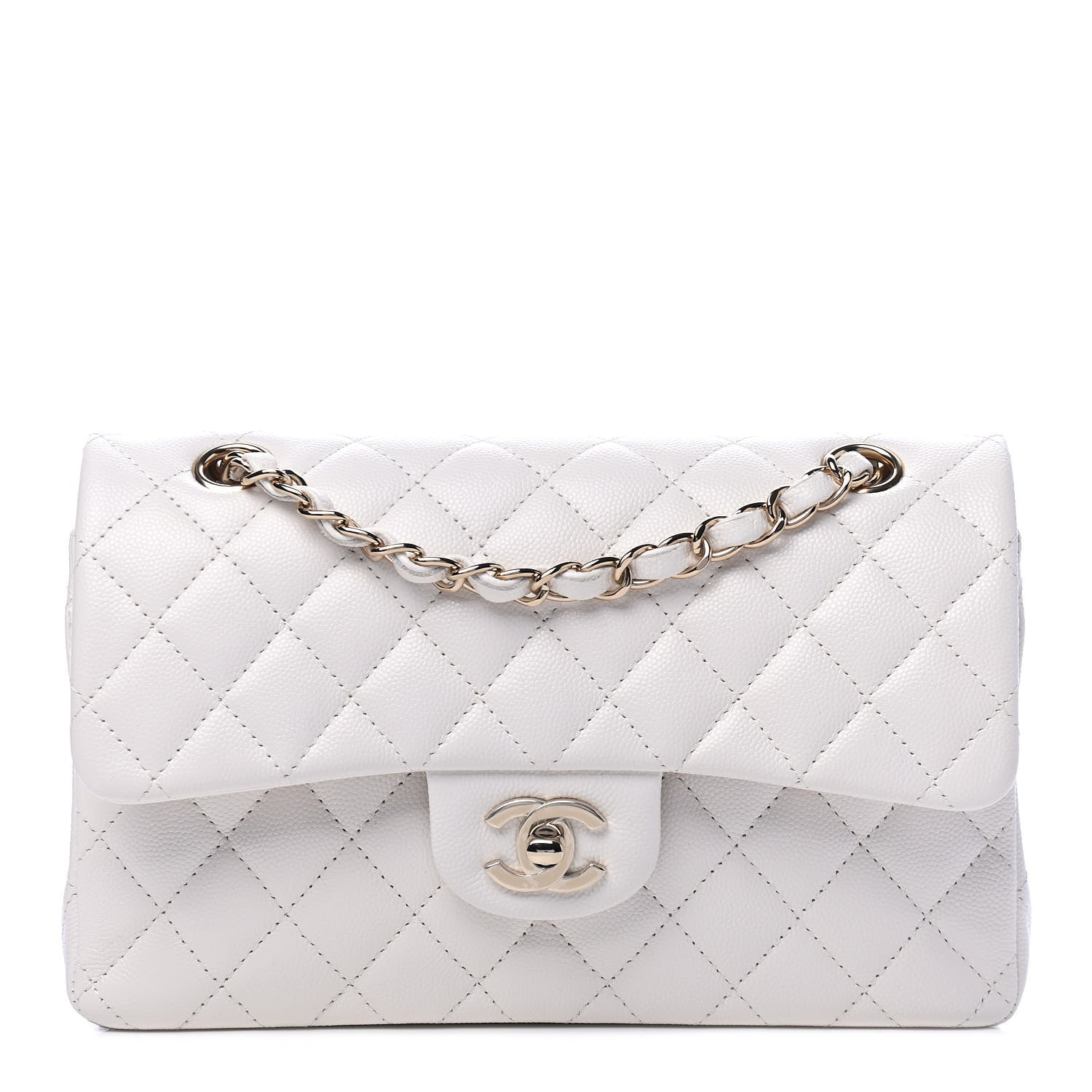 Chanel Caviar Quilted Small Double Flap White 1 of 6