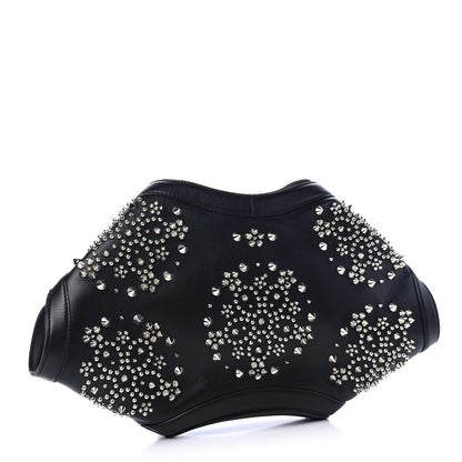 Alexander McQueen Calfskin Studded De Manta Clutch Black 3 of 9