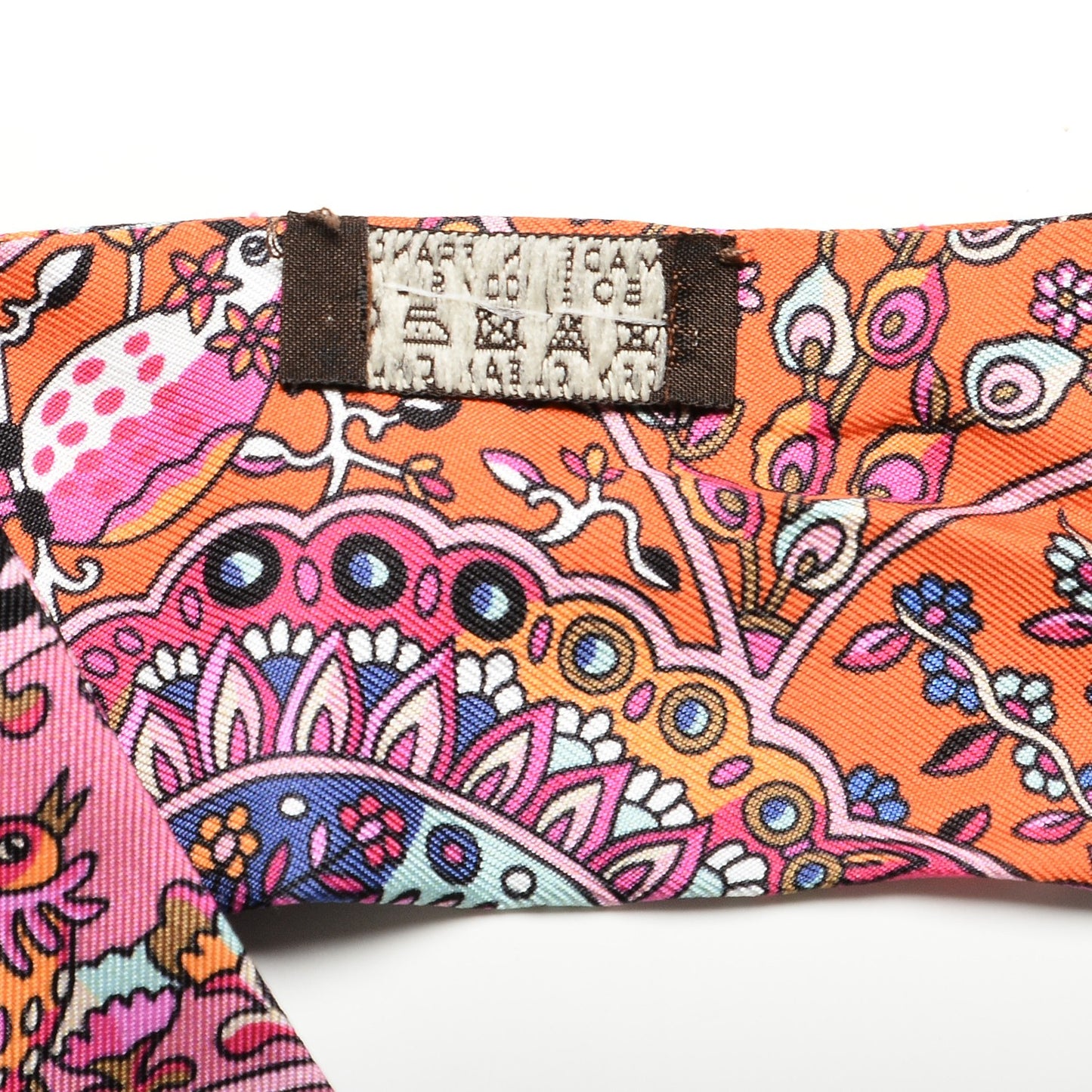 Silk Au Pays Des Oiseaux Fleurs Twilly Rose Vif Rouge Vert