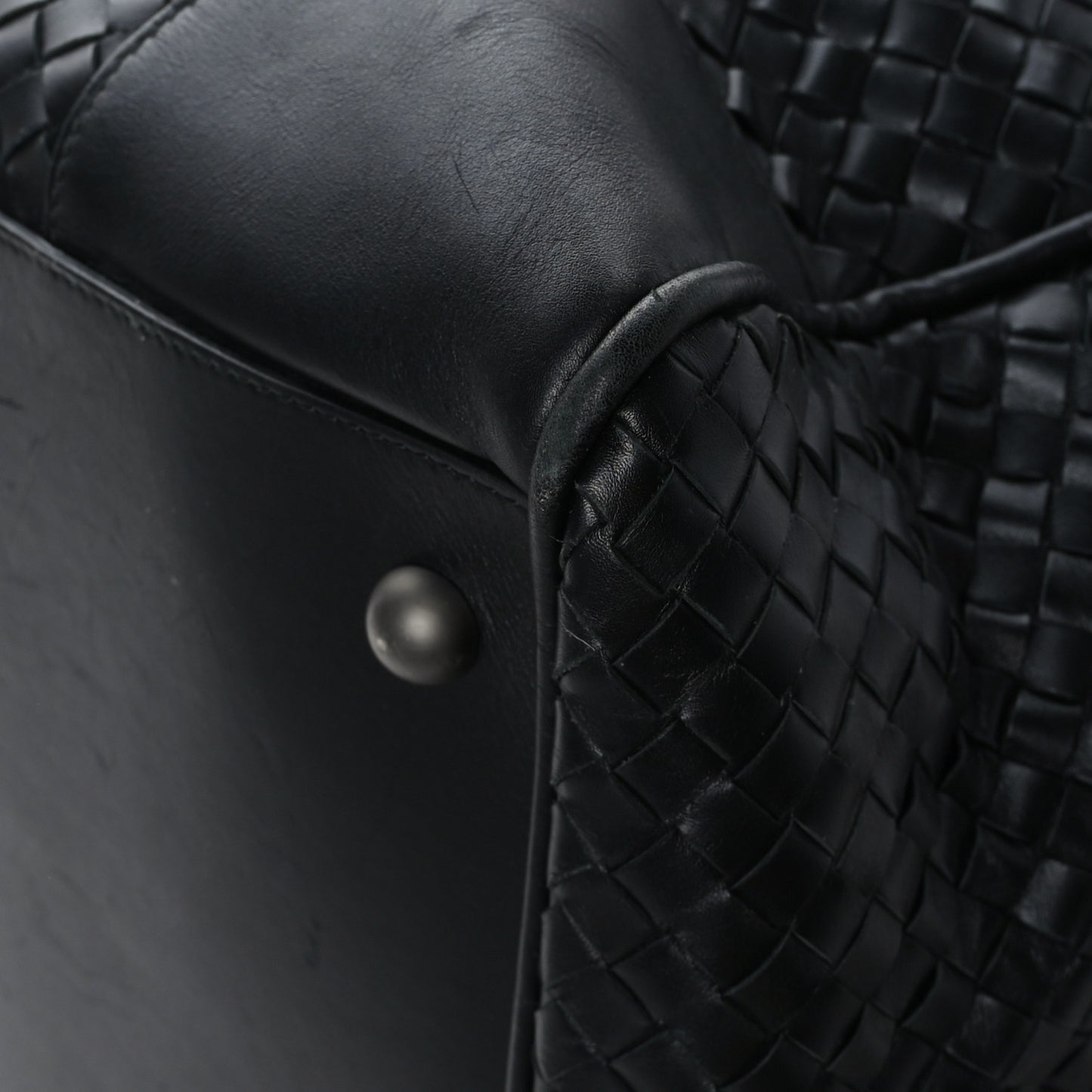 Nappa Intrecciato VN Large Duffel Black