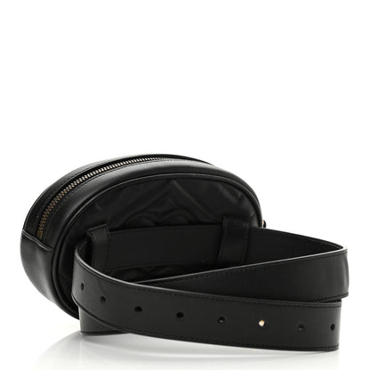 Gucci Calfskin Matelasse GG Marmont Belt Bag 85 34 Black 3 of 11