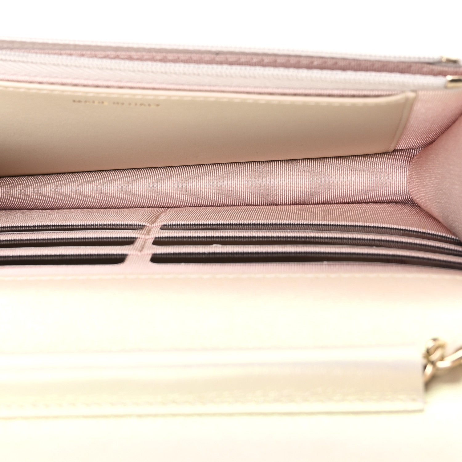 Chanel Iridescent Lambskin Quilted Wallet On Chain WOC Ivory 5 of 12