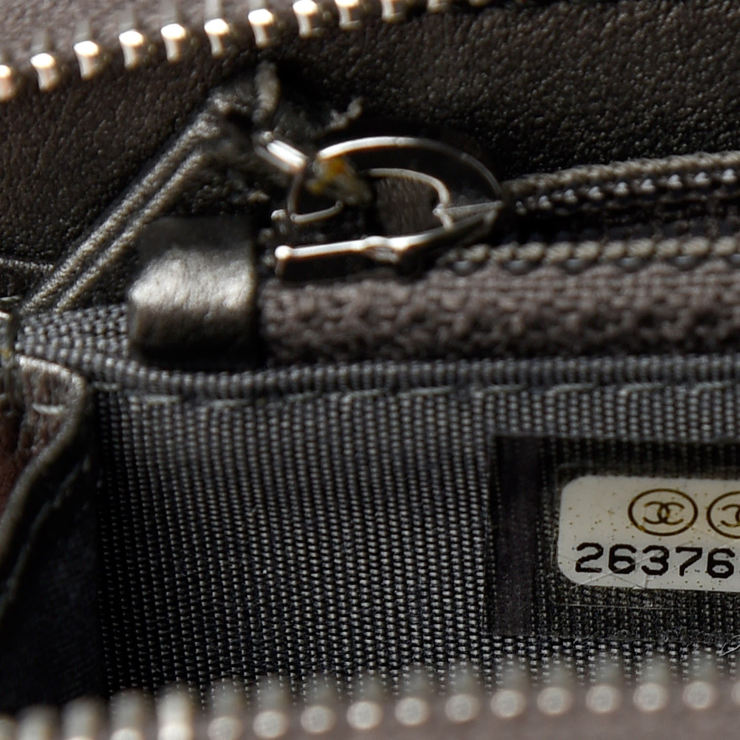 Chanel Caviar Quilted Medium Filigree Zip Around Wallet Dark Silver 8 of 9