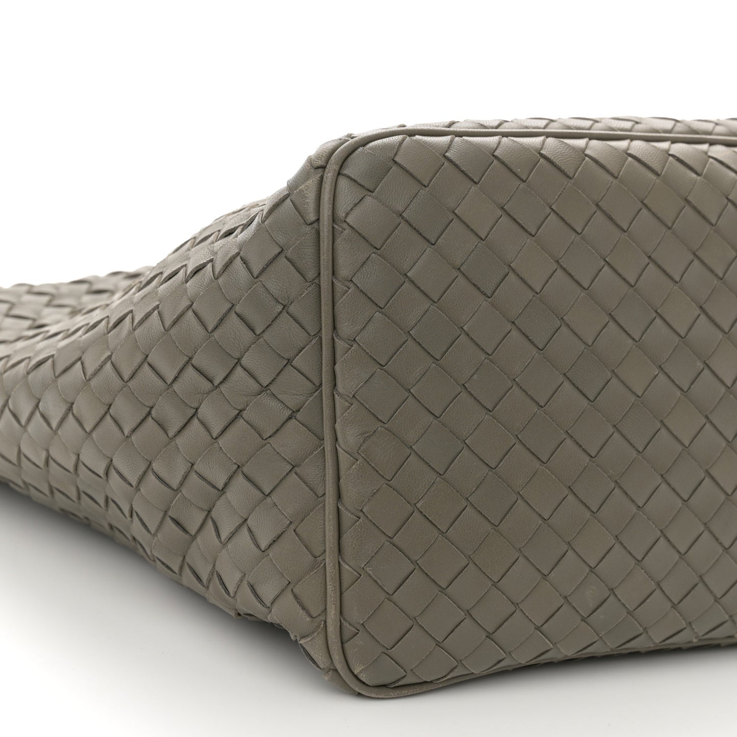 Nappa Intrecciato Medium Shoulder Bag Grey