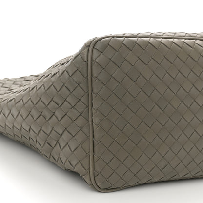 Bottega Veneta Nappa Intrecciato Medium Shoulder Bag Grey 9 of 11