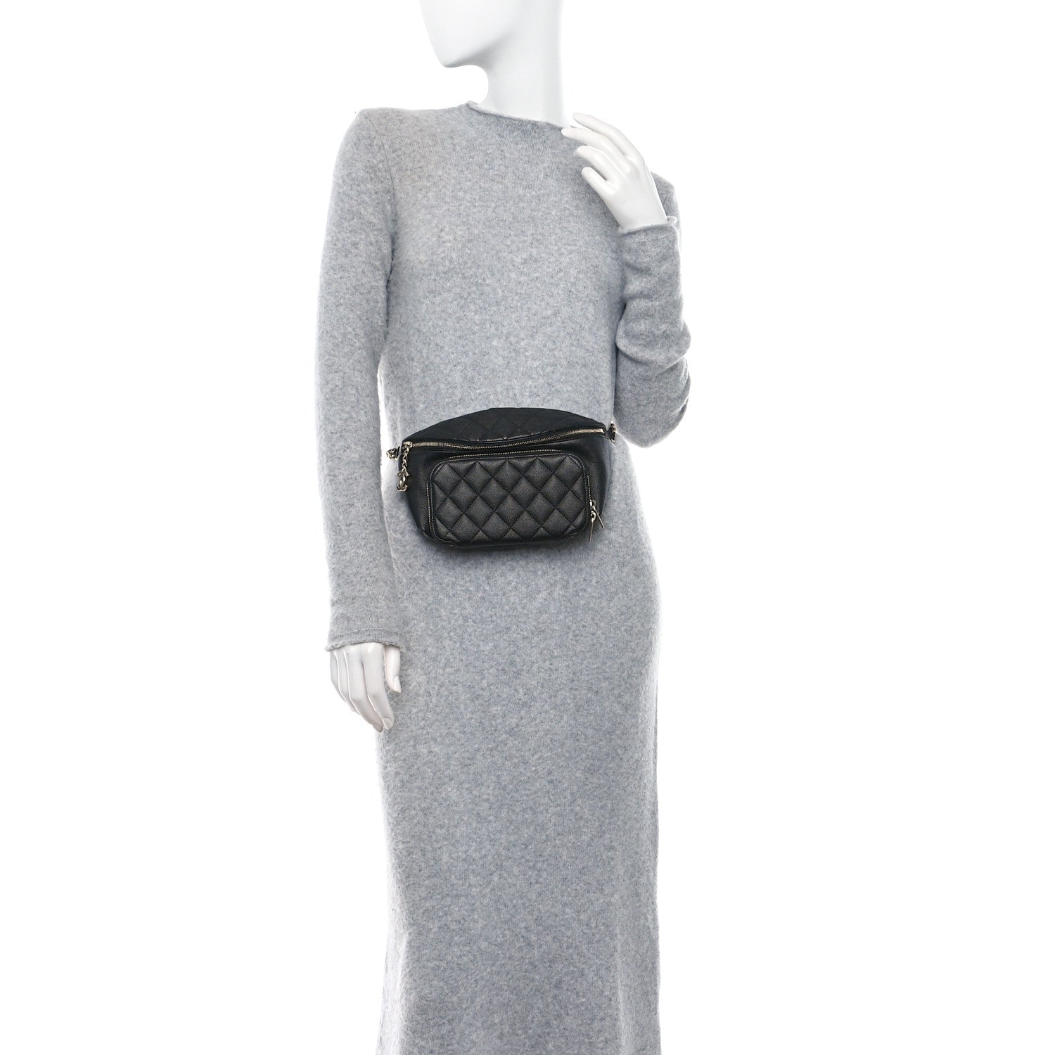 Chanel Caviar Quilted Business Affinity Waist Belt Bag Black 2 of 9