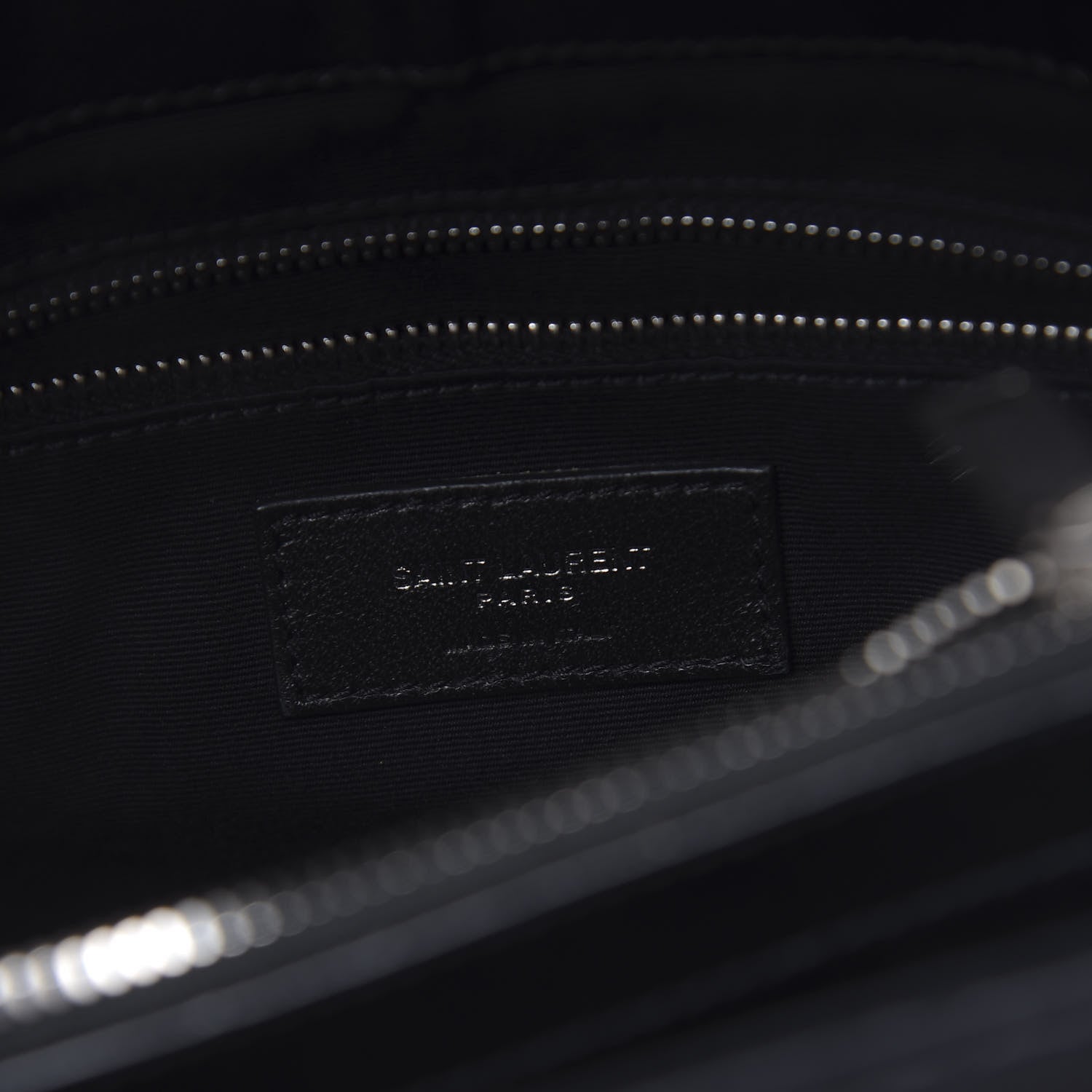 Saint Laurent Calfskin Y Quilted Monogram Medium Loulou Chain Satchel Black 6 of 13