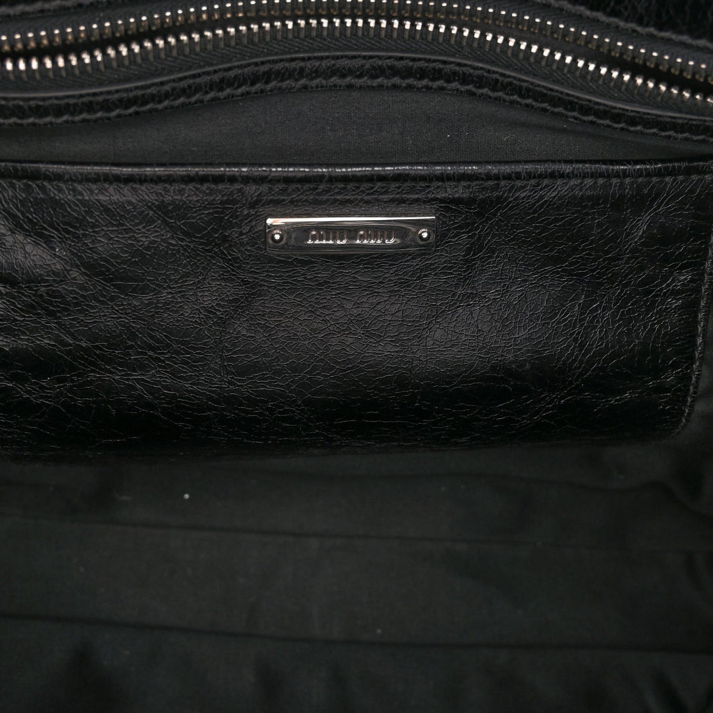 Vitello Shine Top Handle Satchel Black