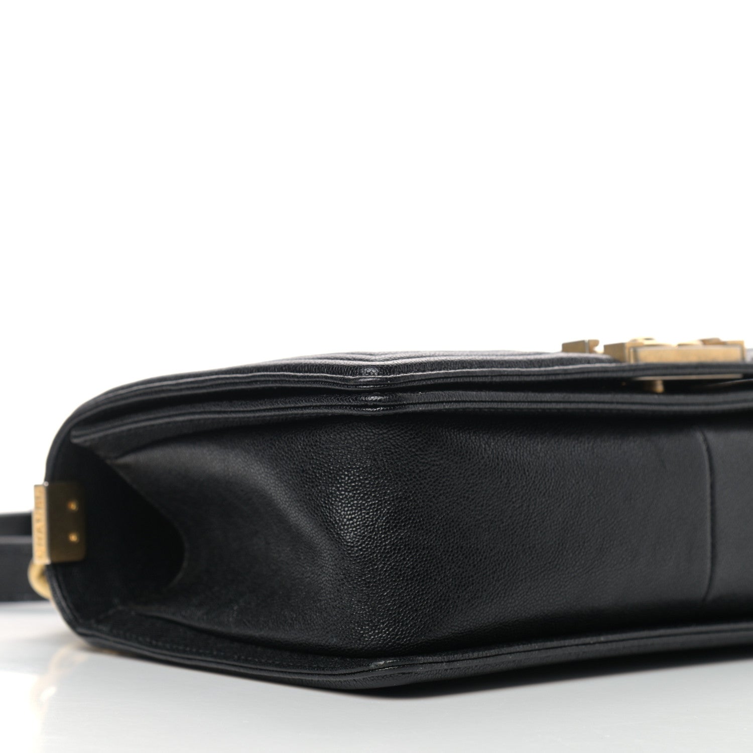 Chanel Caviar Chevron Quilted Medium Boy Flap Black 8 of 9
