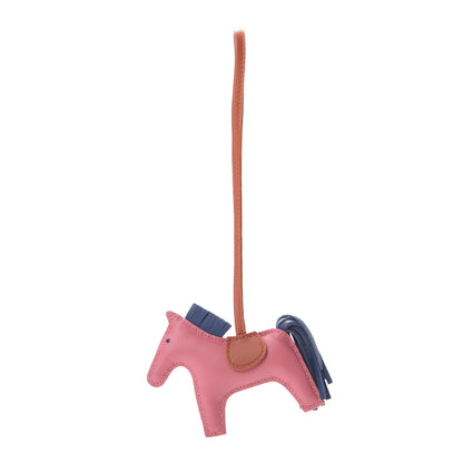 Hermes Milo Lambskin Grigri Rodeo Bag Charm PM Rose Azalee Cornaline Bleu De Malte 1 of 4