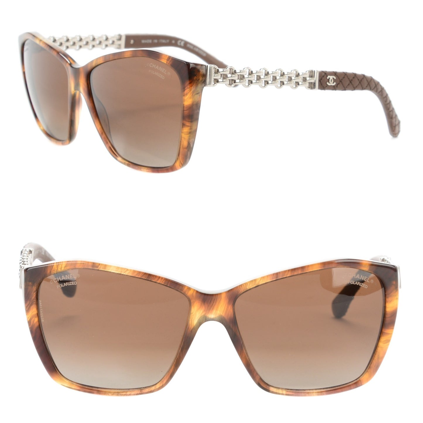 Lambskin Quilted Reissue Polarized Sunglasses 5327-Q Brown