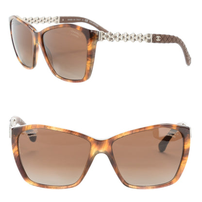 Chanel Lambskin Quilted Reissue Polarized Sunglasses 5327-Q Brown 1 of 7
