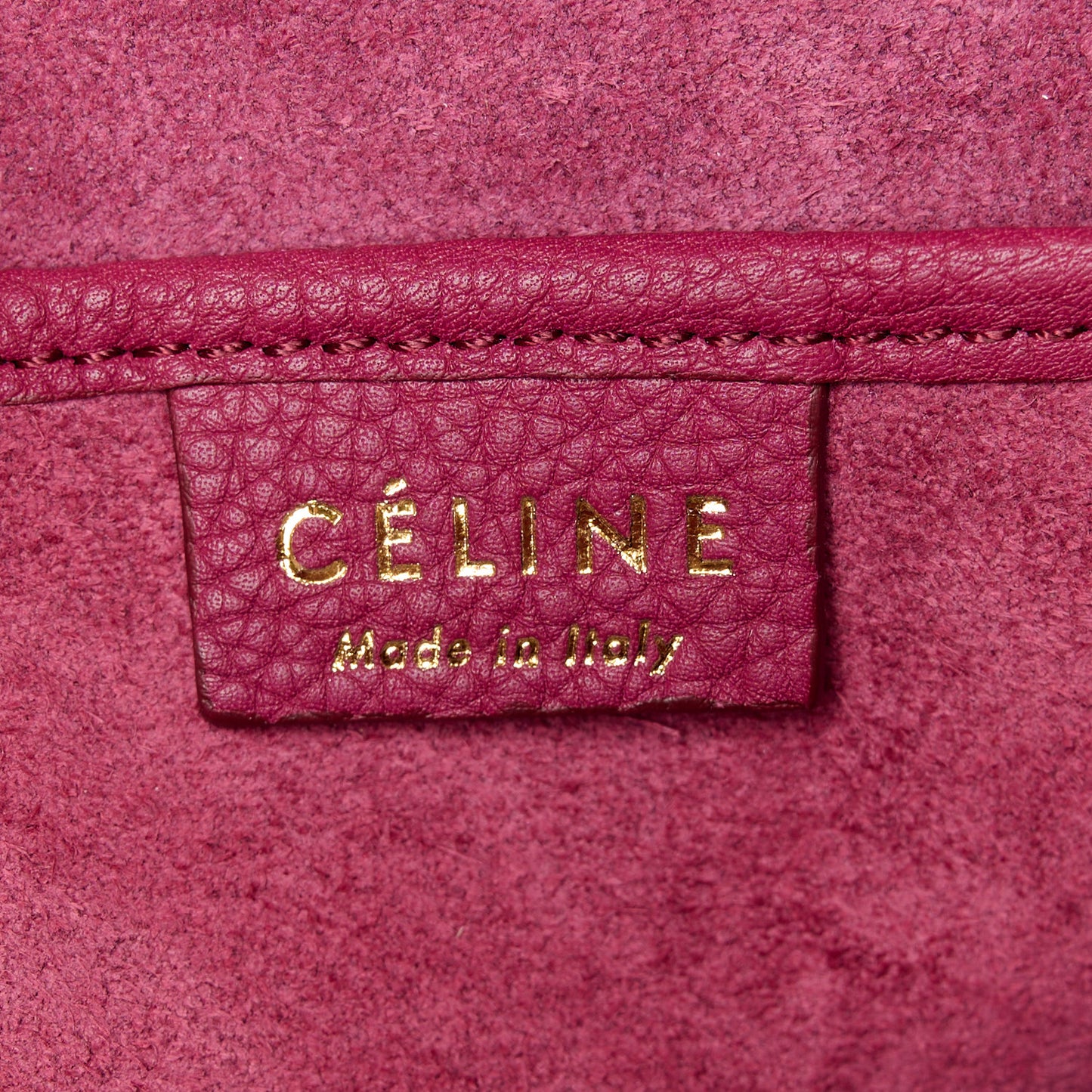 Drummed Calfskin Nano Luggage Plum