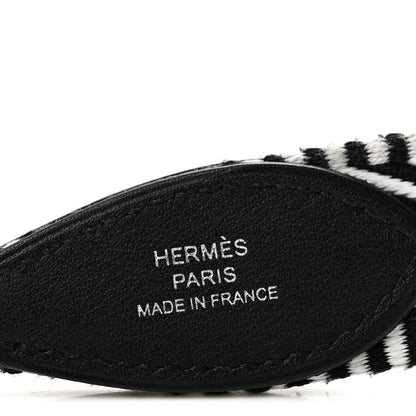 Hermes Toile Swift 25mm Sangle Cavale To Go Shoulder Strap Black Ecru 4 of 6