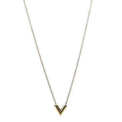 Louis Vuitton Essential V Necklace Gold 1 of 6