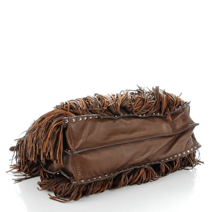 Prada Nappa Fringe Shopping Tote Noce 4 of 8