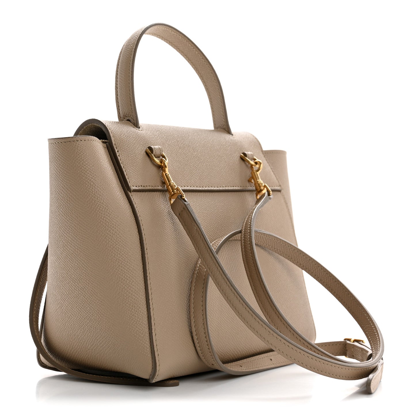 Grained Calfskin Nano Belt Bag Light Taupe