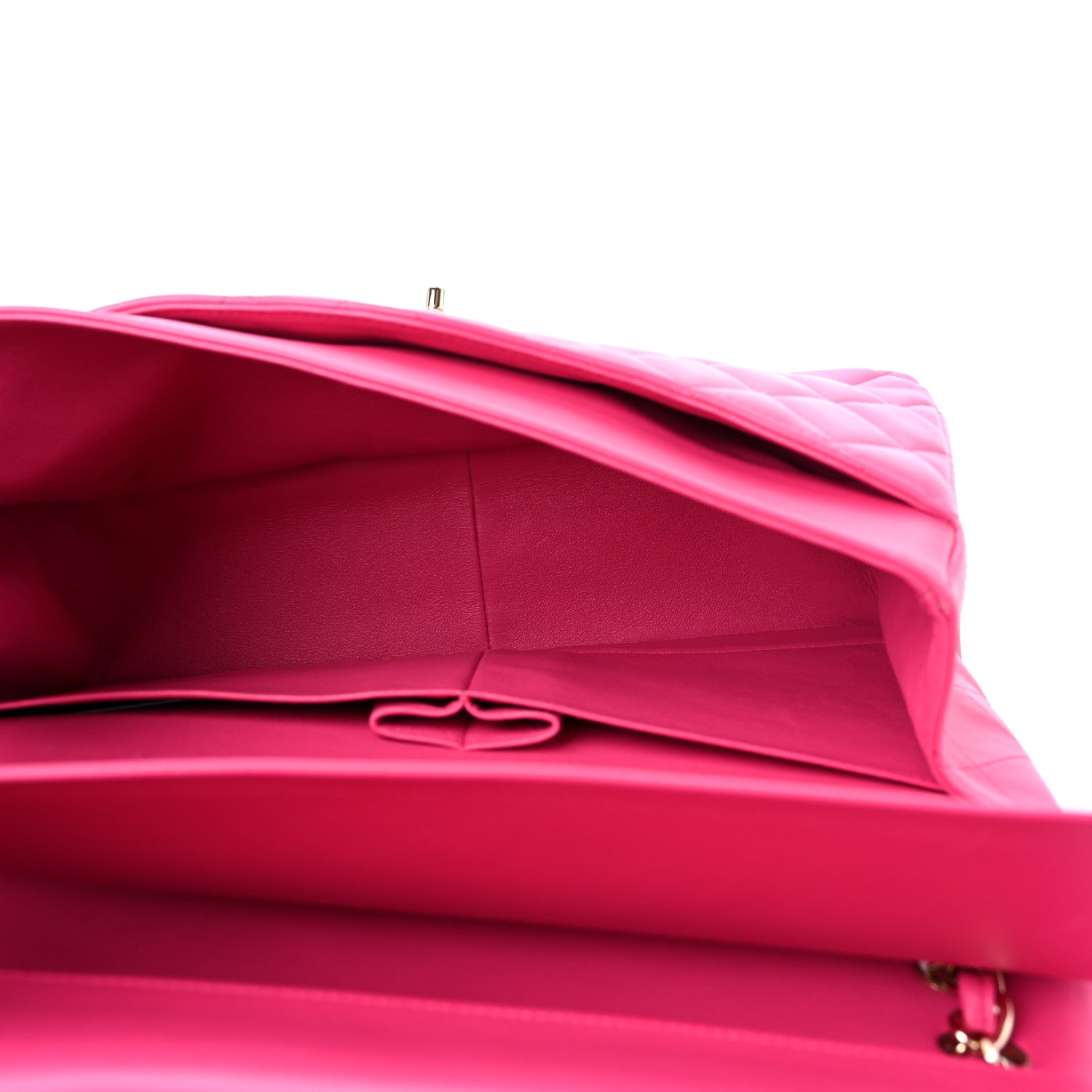 Chanel Lambskin Quilted Jumbo Double Flap Dark Pink 5 of 13