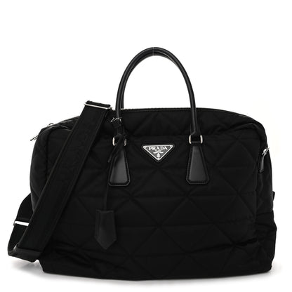 Prada Tessuto Re-Nylon Triangle Padded Travel Black 1 of 9