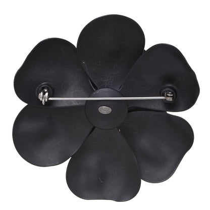 Chanel Lambskin Camellia Brooch Black 3 of 5
