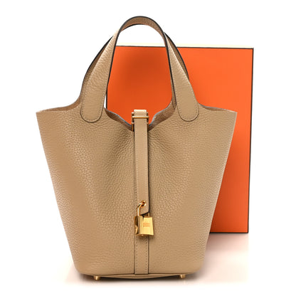 Hermes Taurillon Clemence Picotin Lock 18 PM Trench 13 of 13