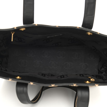 Chanel Calfskin Contrast Stitch Surpique Tote Black 5 of 15