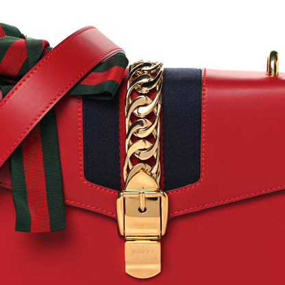 Gucci Calfskin Small Sylvie Shoulder Bag Hibiscus Red 8 of 11