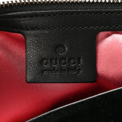 Gucci Velvet Matelasse Medium GG Marmont Shoulder Bag Black 6 of 9