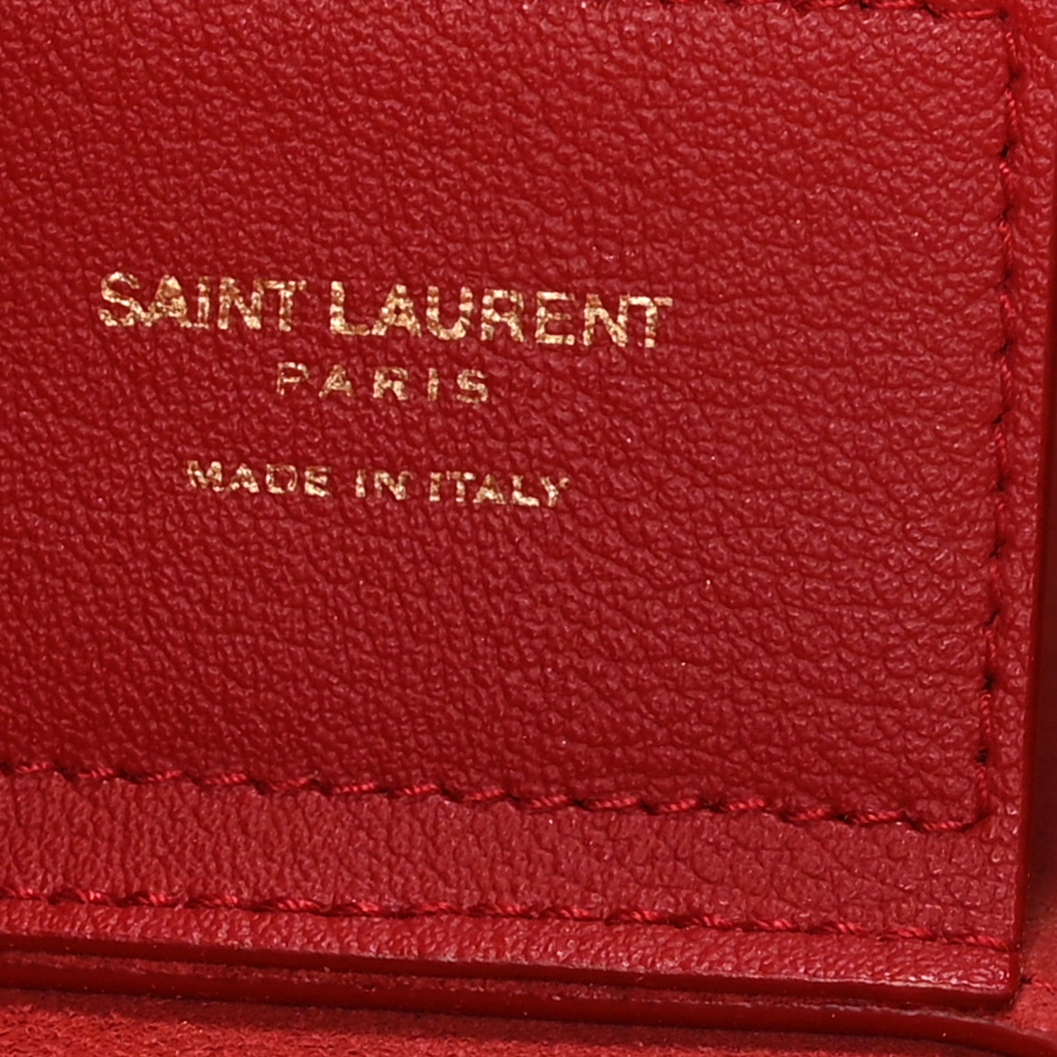 Saint Laurent Calfskin Large Shopping Tote Rouge Eros 7 of 11