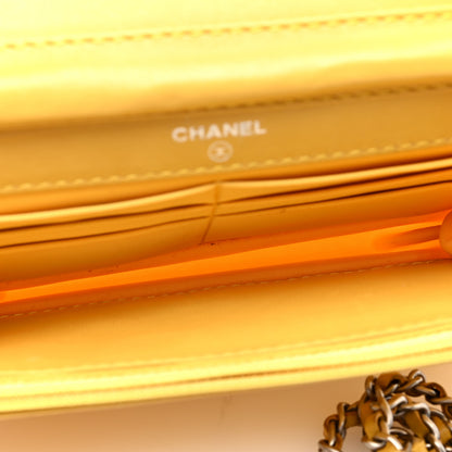 Chanel Nylon Travel Wallet On Chain WOC Yellow 5 of 10