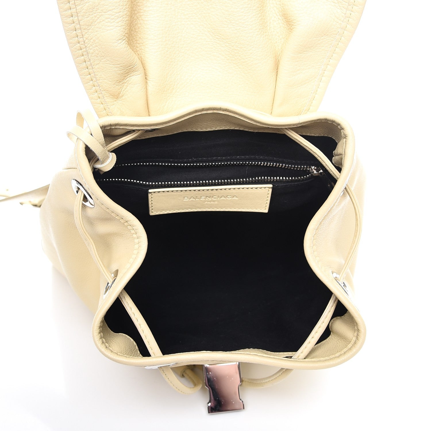Balenciaga Veau Amp Plate Silver Hardware Traveler Backpack Beige Argile 5 of 11